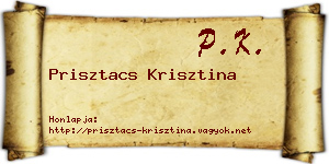 Prisztacs Krisztina névjegykártya